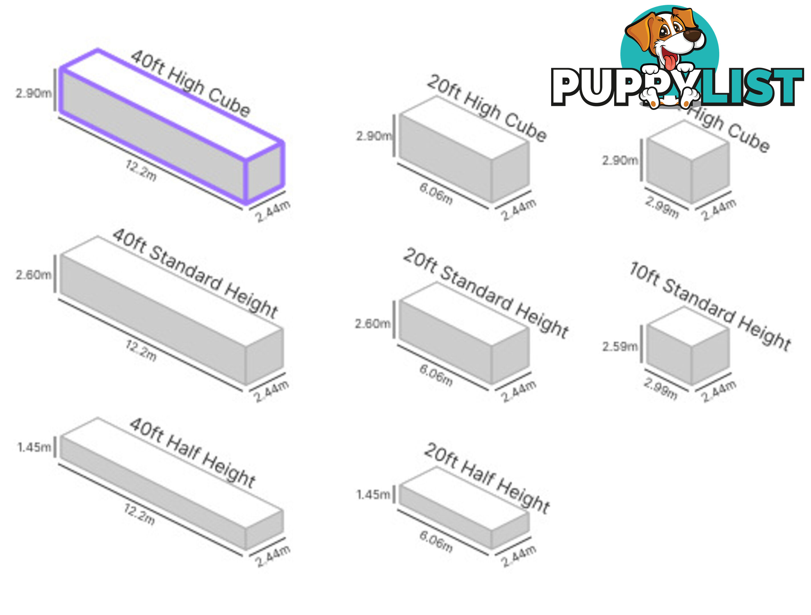 40' HIGH CUBE SHIPPING CONTAINER (STEEL FLOOR)