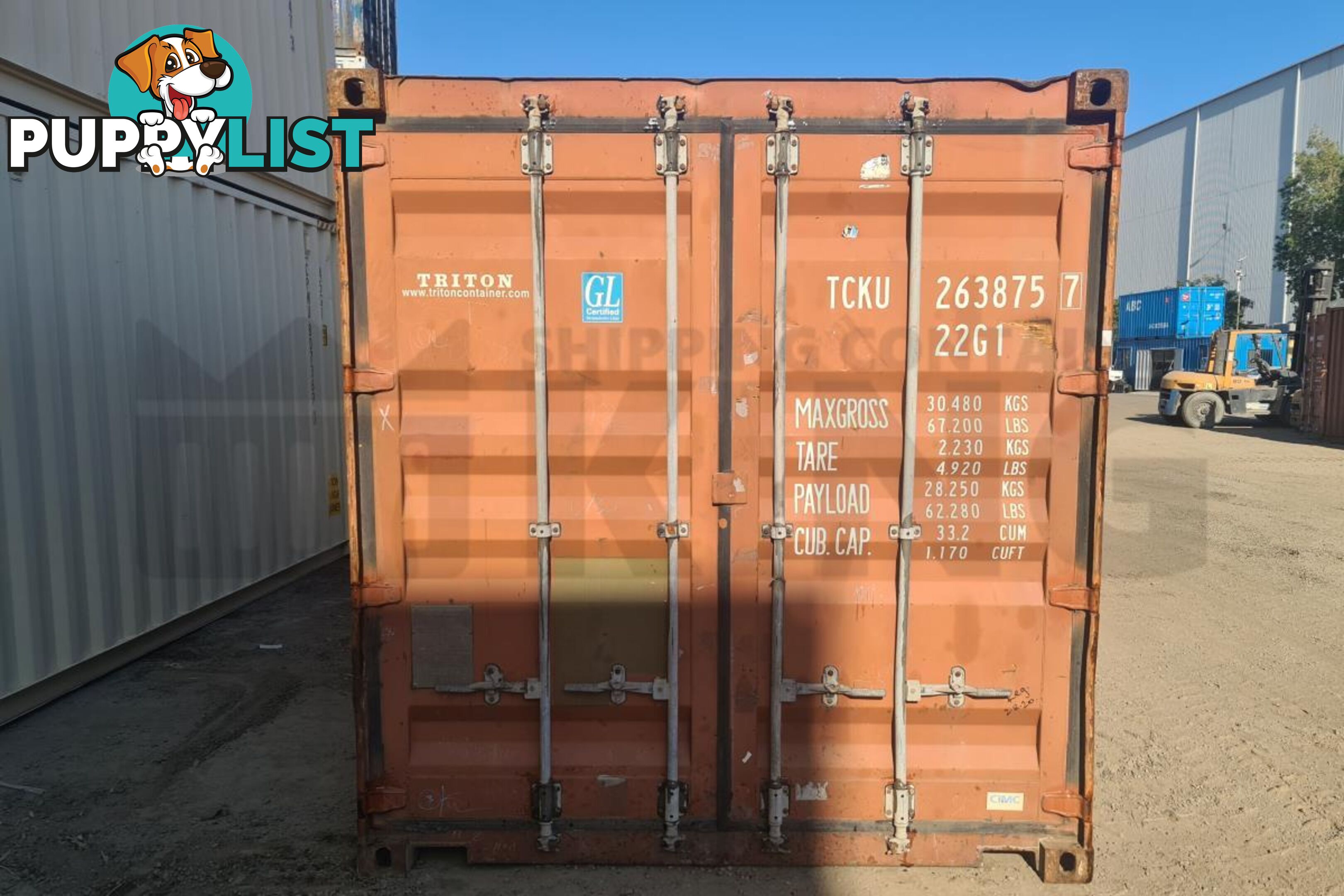 20' STANDARD HEIGHT SHIPPING CONTAINER - in Millmerran