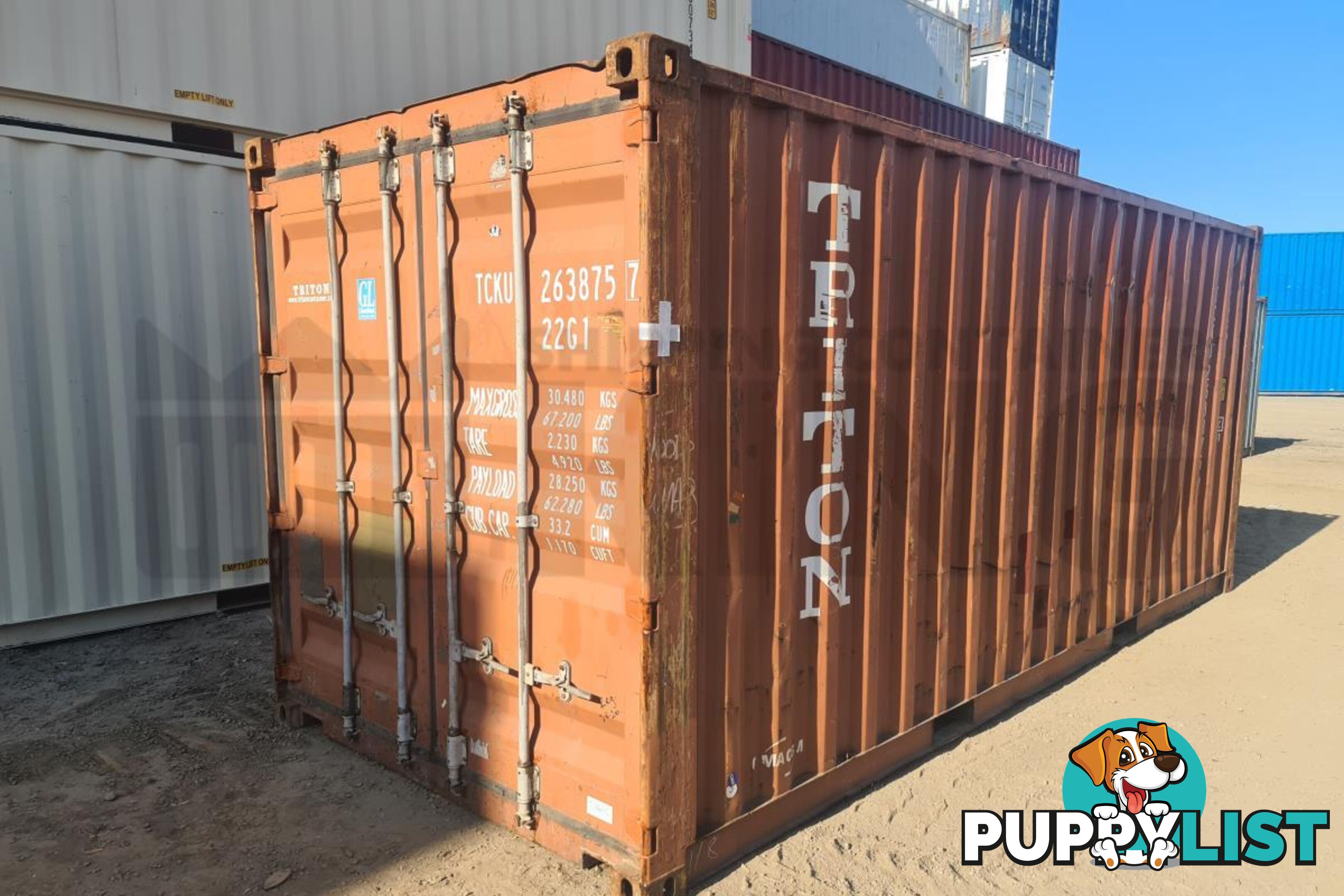 20' STANDARD HEIGHT SHIPPING CONTAINER - in Millmerran