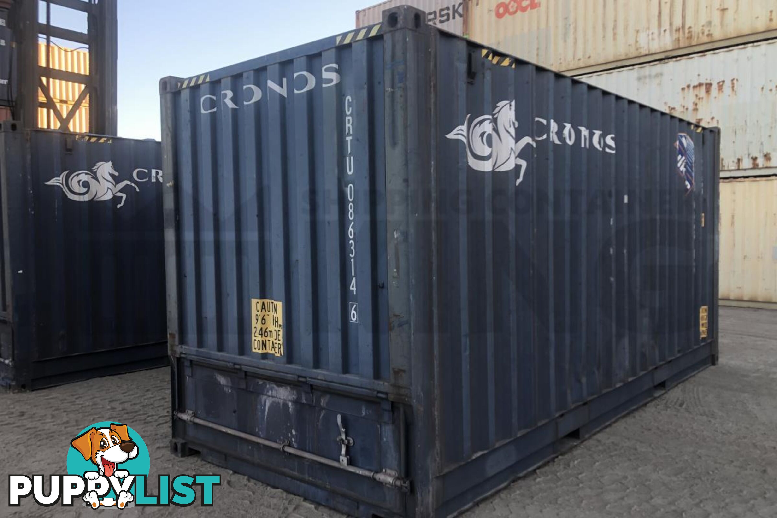 20' HIGH CUBE BULKER SHIPPING CONTAINER (STEEL FLOOR WITH ROOF HATCHES, 2 PALLETS WIDE) - in Rockhampton