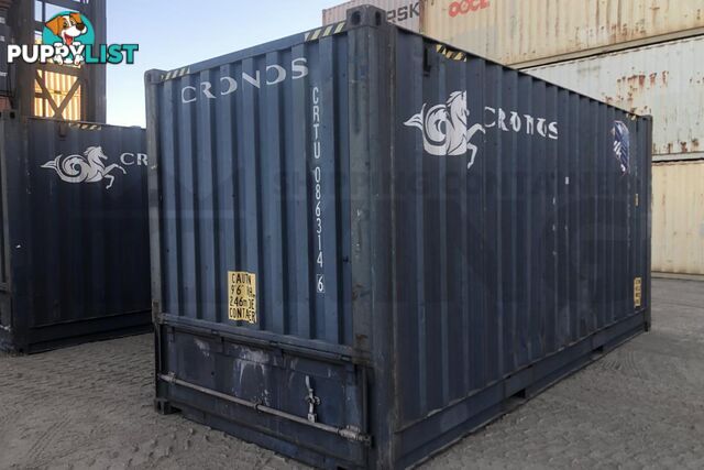 20' HIGH CUBE BULKER SHIPPING CONTAINER (STEEL FLOOR WITH ROOF HATCHES, 2 PALLETS WIDE) - in Rockhampton