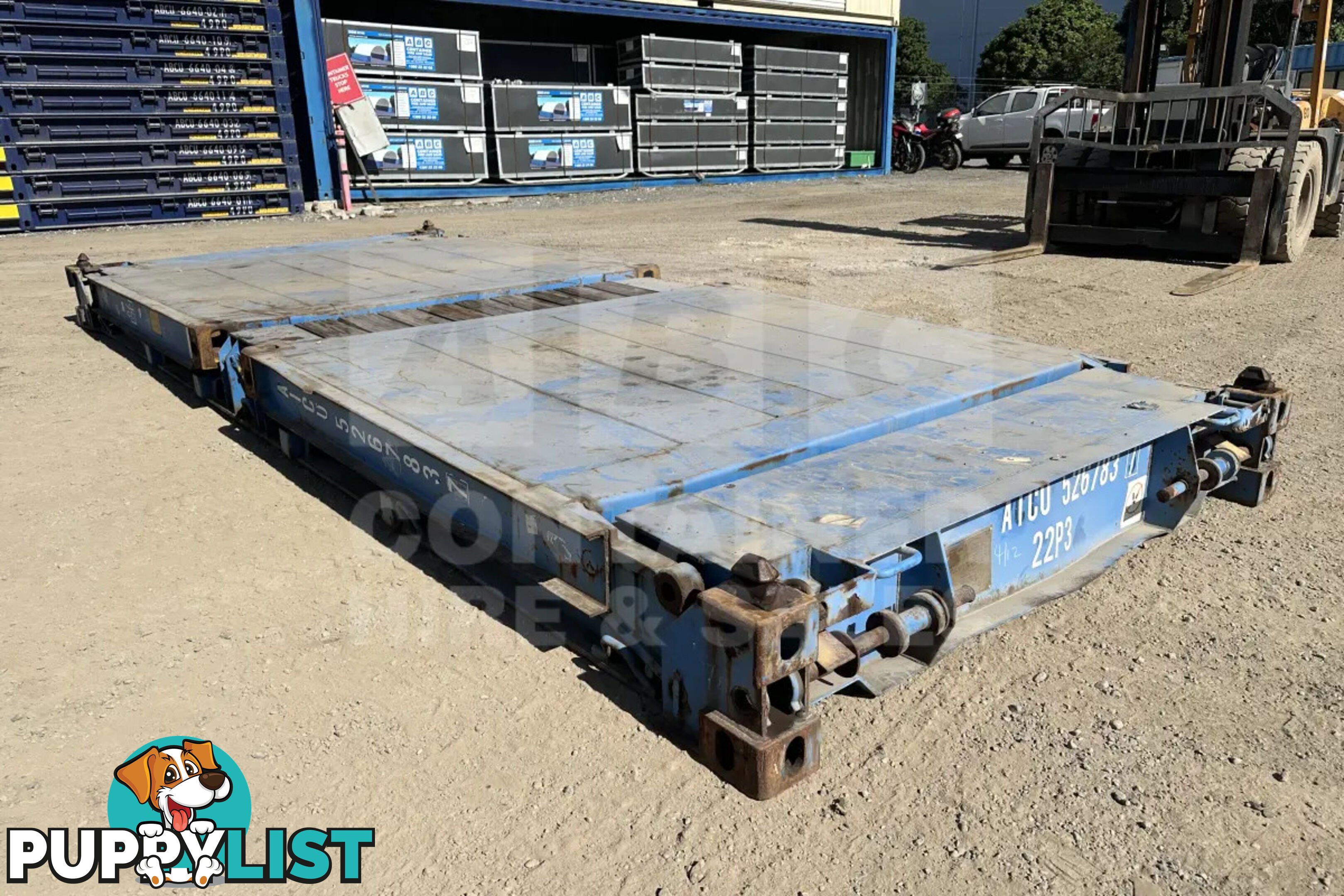 20' FLAT RACK SHIPPING CONTAINER (WITH COLLAPSIBLE ENDS)