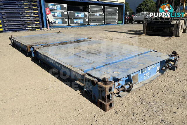 20' FLAT RACK SHIPPING CONTAINER (WITH COLLAPSIBLE ENDS)