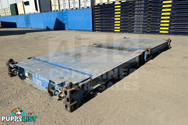 20' FLAT RACK SHIPPING CONTAINER (WITH COLLAPSIBLE ENDS)
