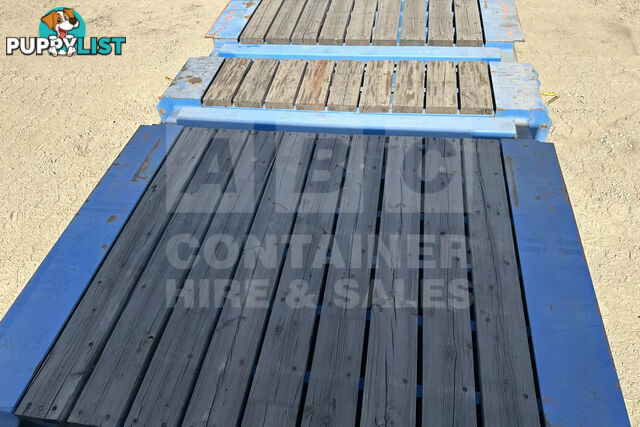 20' FLAT RACK SHIPPING CONTAINER (WITH COLLAPSIBLE ENDS)