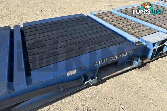 20' FLAT RACK SHIPPING CONTAINER (WITH COLLAPSIBLE ENDS)