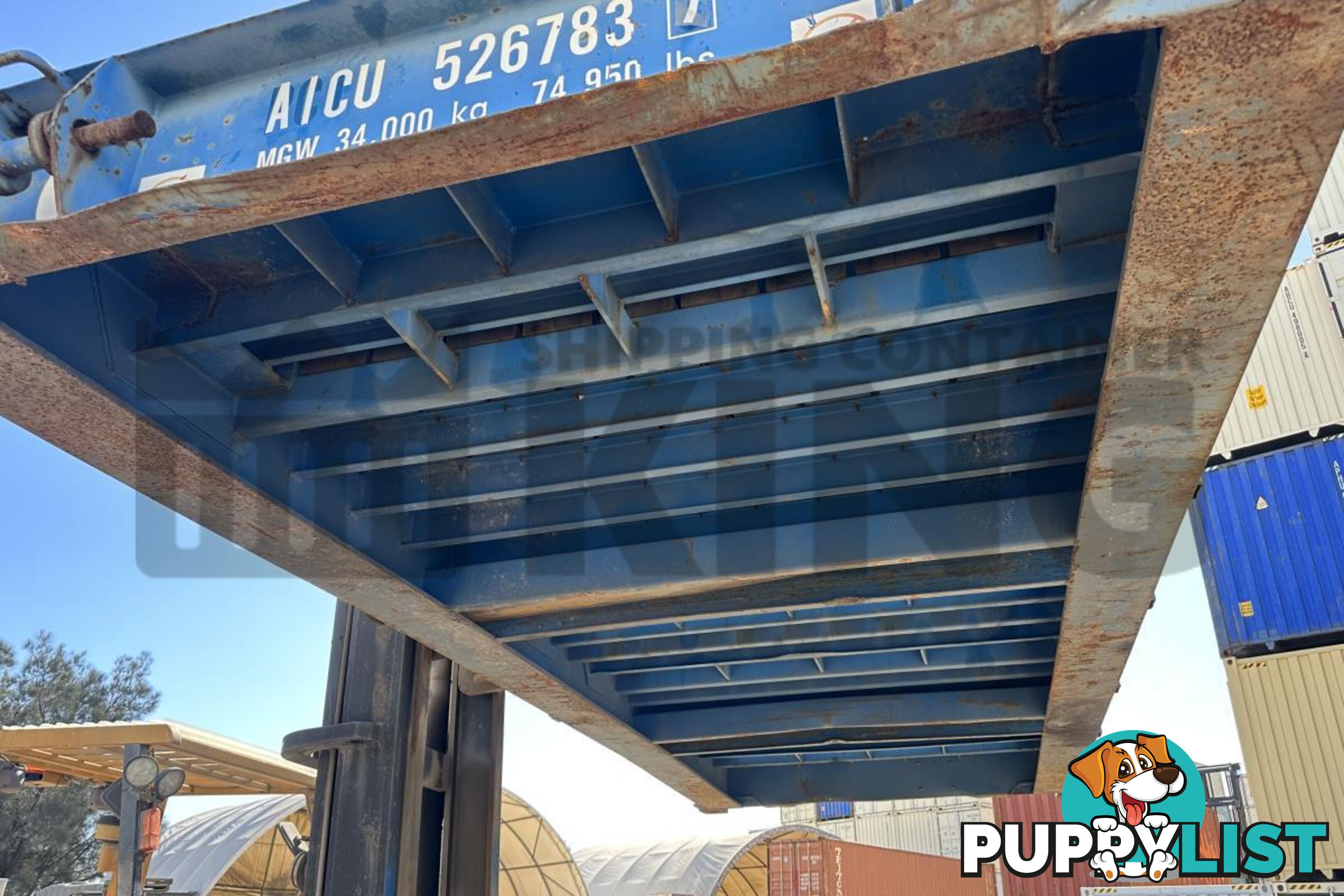 20' FLAT RACK SHIPPING CONTAINER (WITH COLLAPSIBLE ENDS)