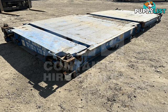 20' FLAT RACK SHIPPING CONTAINER (WITH COLLAPSIBLE ENDS)