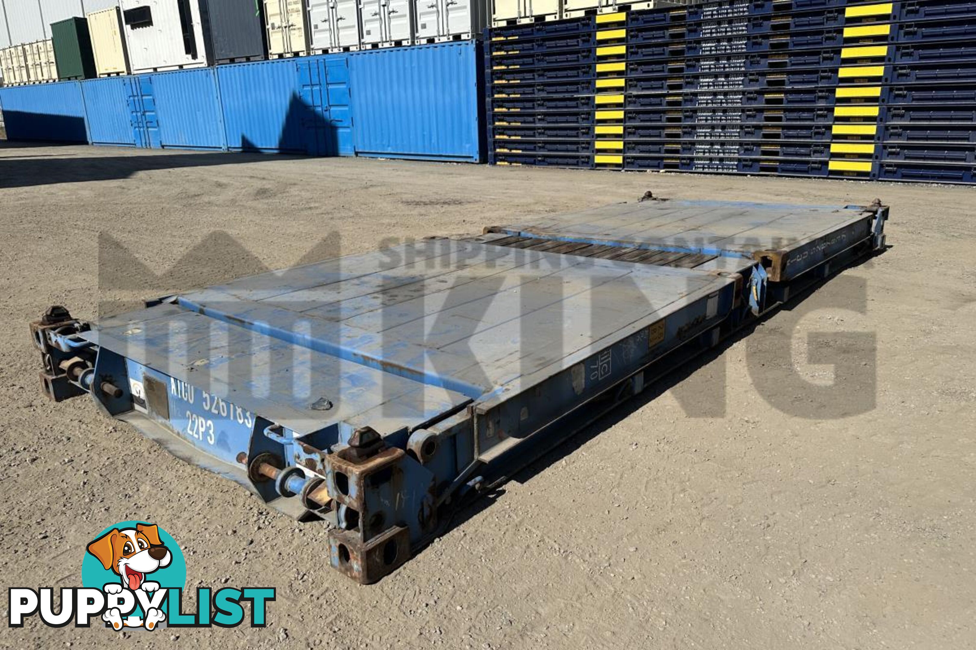 20' FLAT RACK SHIPPING CONTAINER (WITH COLLAPSIBLE ENDS)