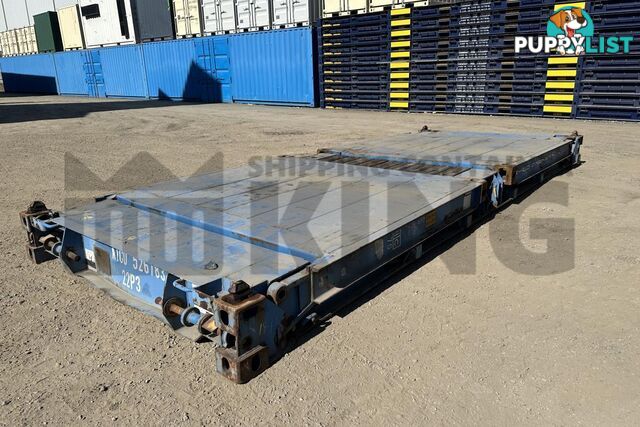 20' FLAT RACK SHIPPING CONTAINER (WITH COLLAPSIBLE ENDS)