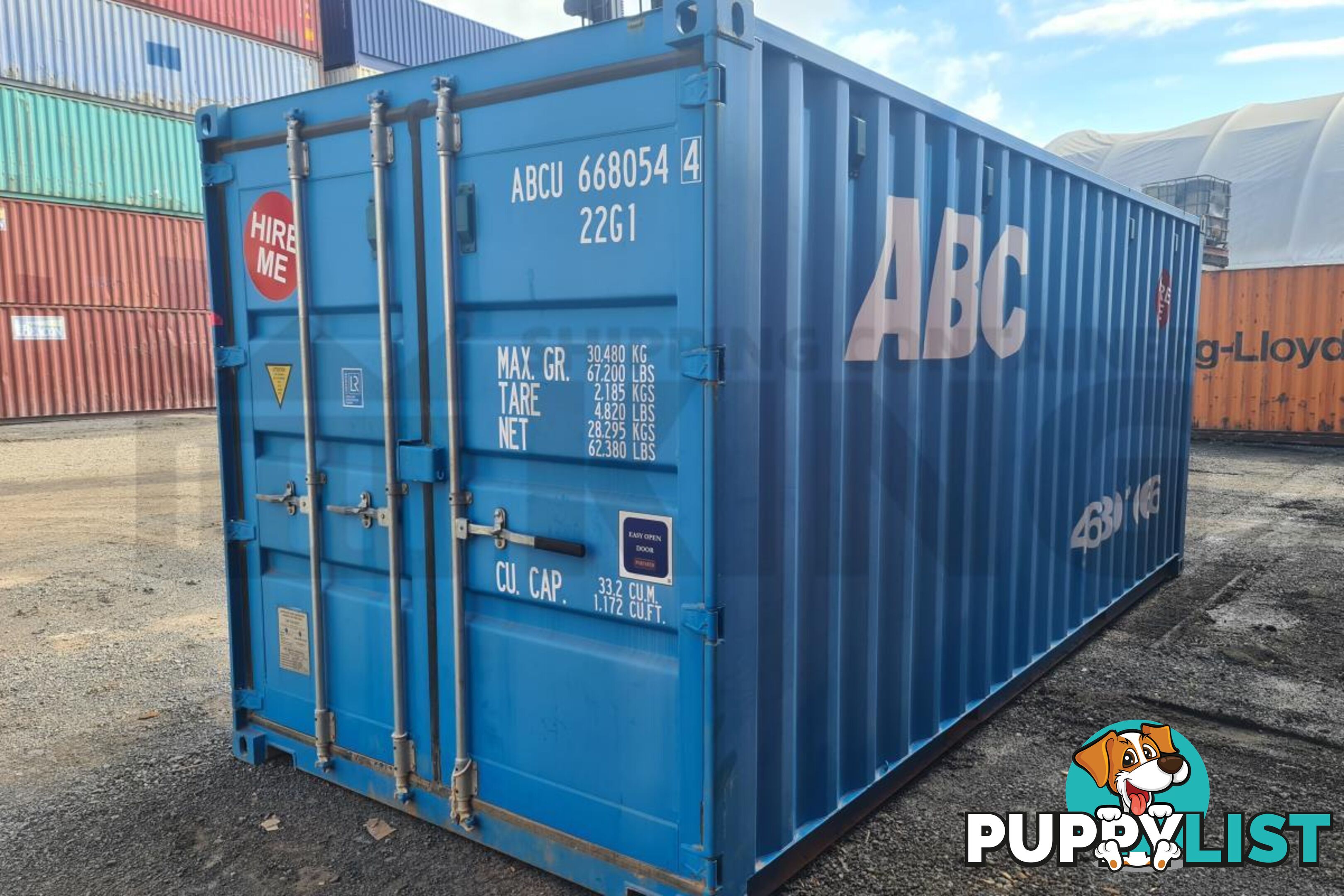 20' STANDARD HEIGHT SHIPPING CONTAINER - in Lismore