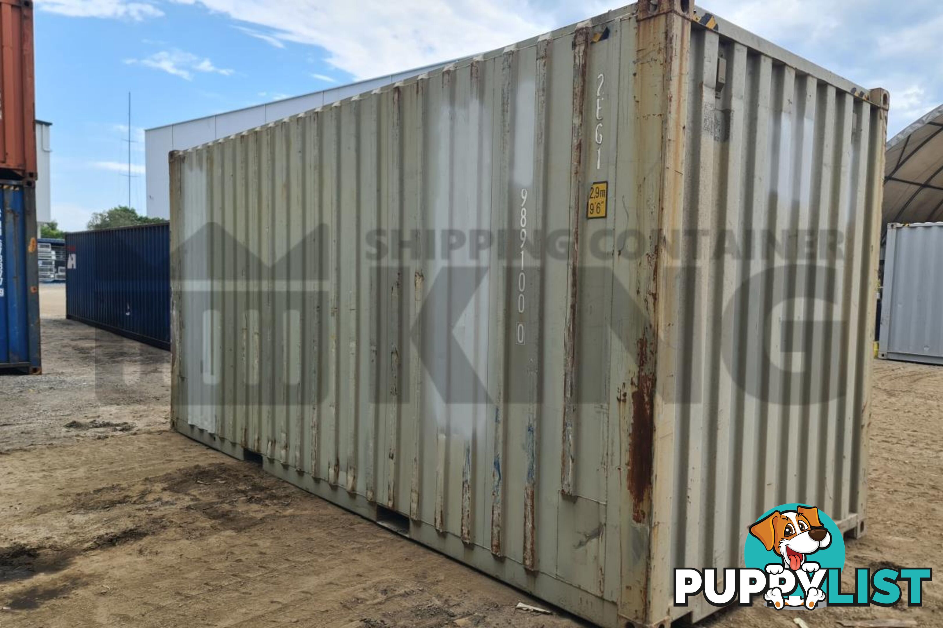20' HIGH CUBE SHIPPING CONTAINER (WITH TIE RAILS)