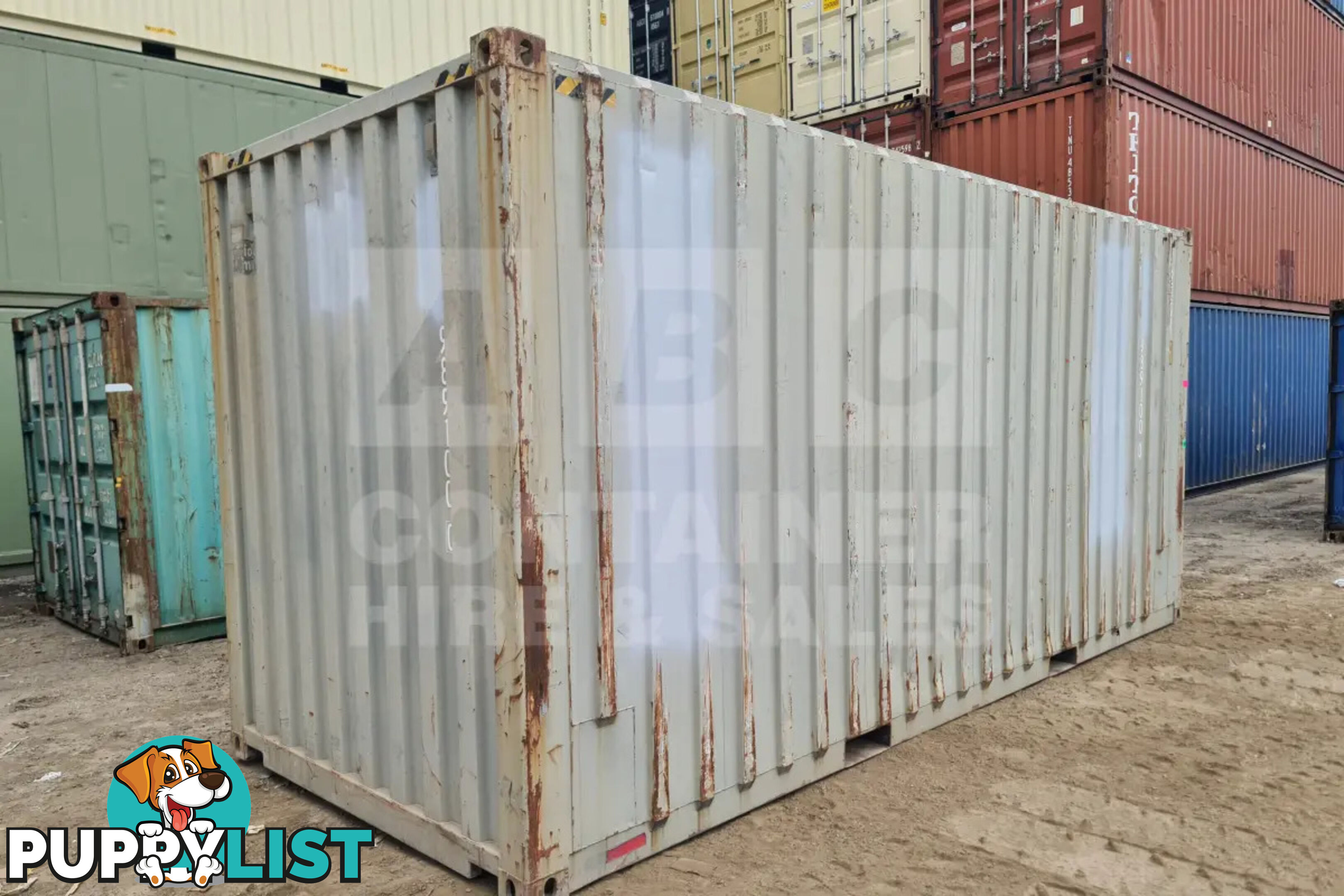 20' HIGH CUBE SHIPPING CONTAINER (WITH TIE RAILS)