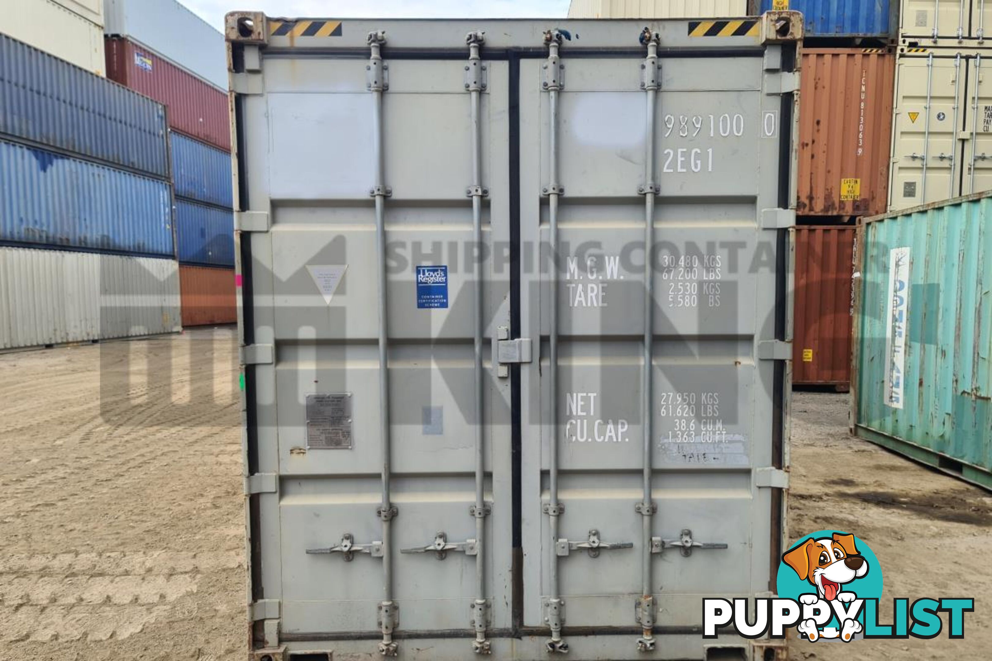 20' HIGH CUBE SHIPPING CONTAINER (WITH TIE RAILS)