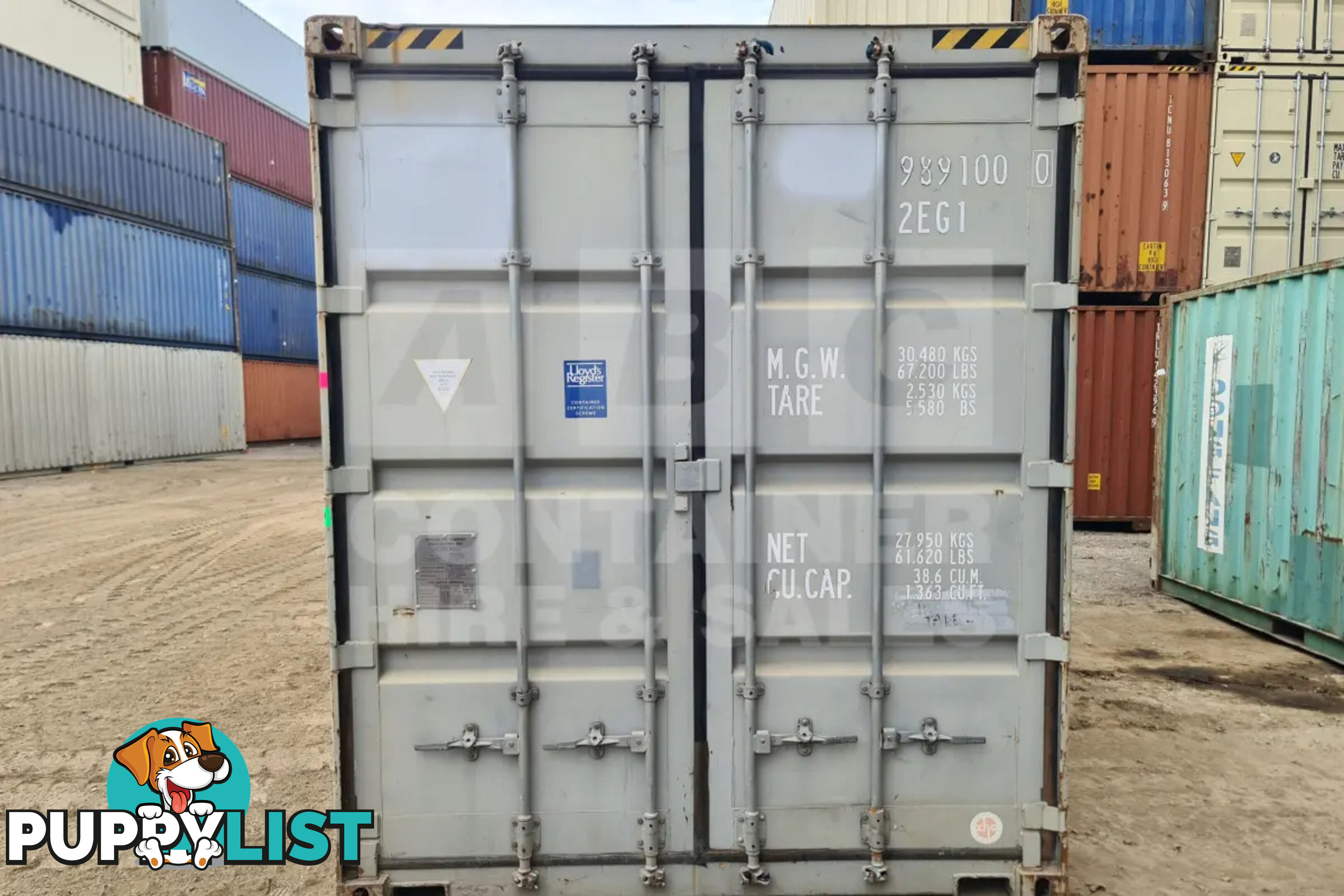 20' HIGH CUBE SHIPPING CONTAINER (WITH TIE RAILS)
