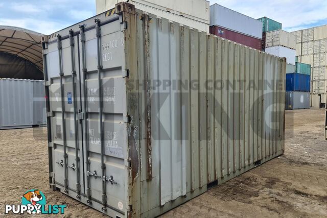 20' HIGH CUBE SHIPPING CONTAINER (WITH TIE RAILS)