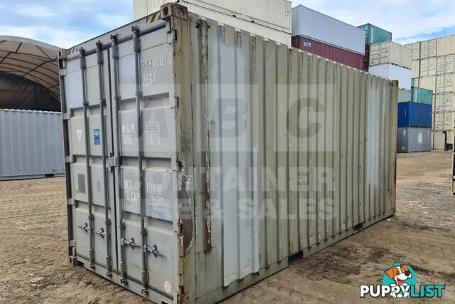 20' HIGH CUBE SHIPPING CONTAINER (WITH TIE RAILS)