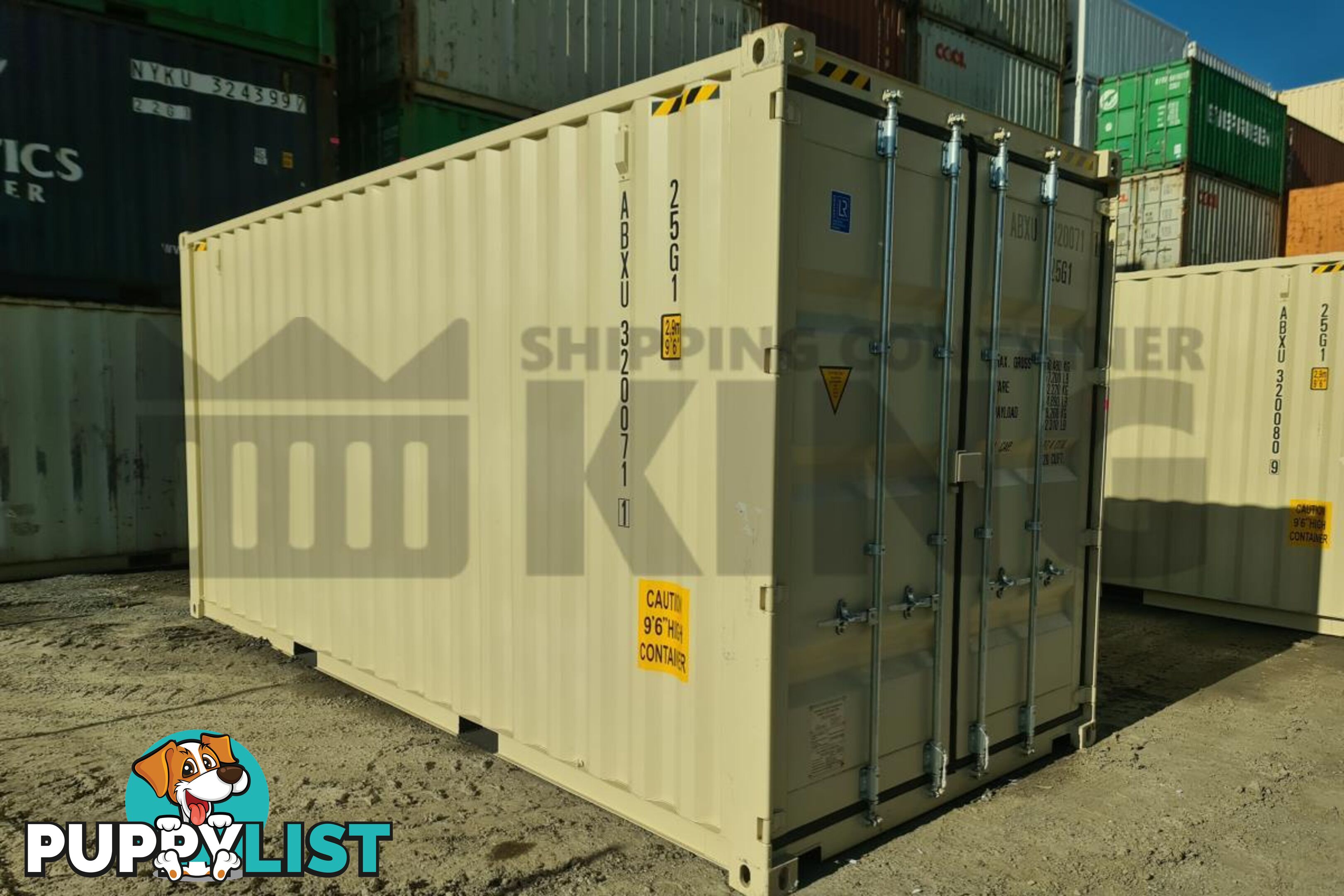 20' HIGH CUBE SHIPPING CONTAINER (WITH TIE RAILS) - in Brisbane