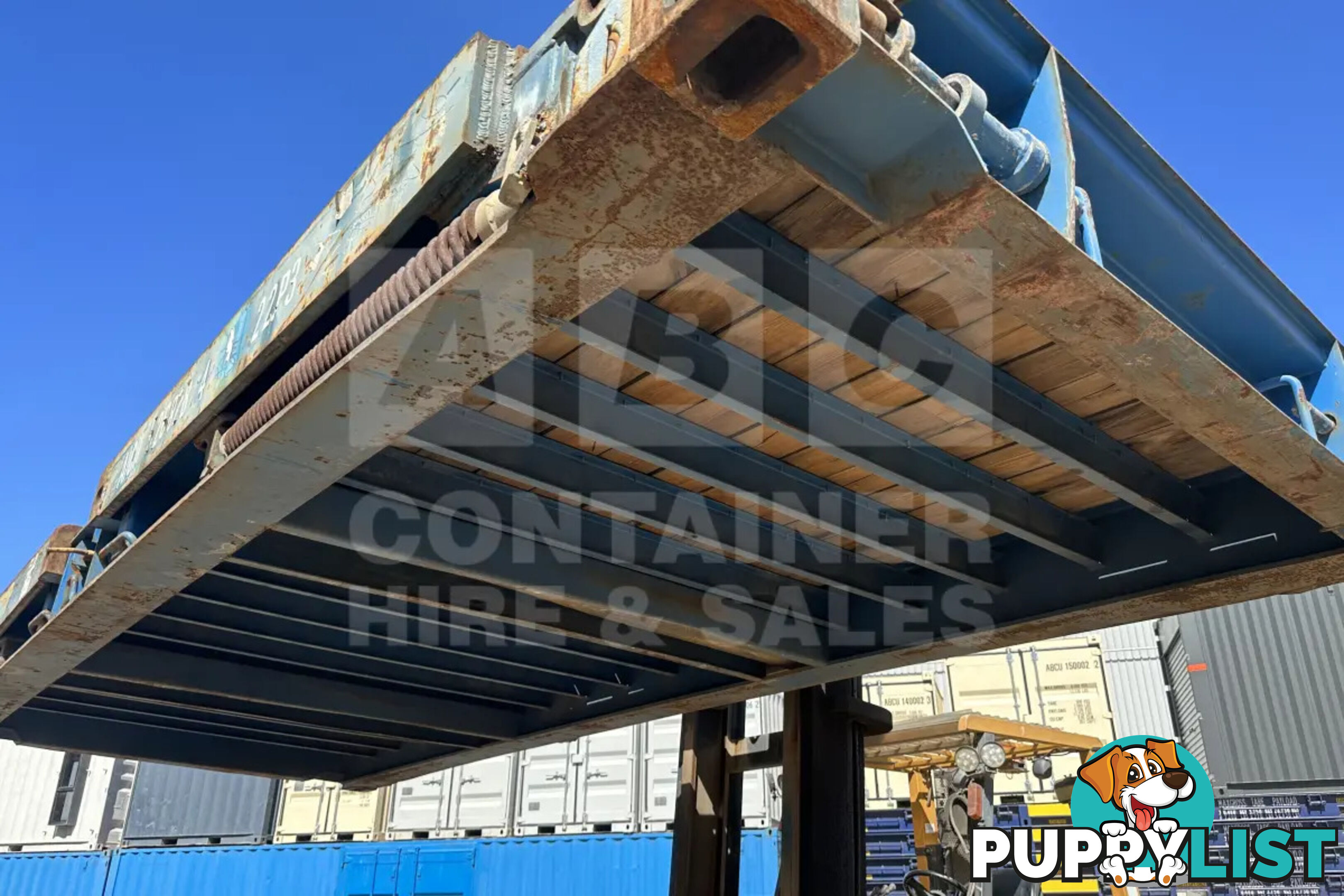 20' FLAT RACK SHIPPING CONTAINER (WITH COLLAPSIBLE ENDS)