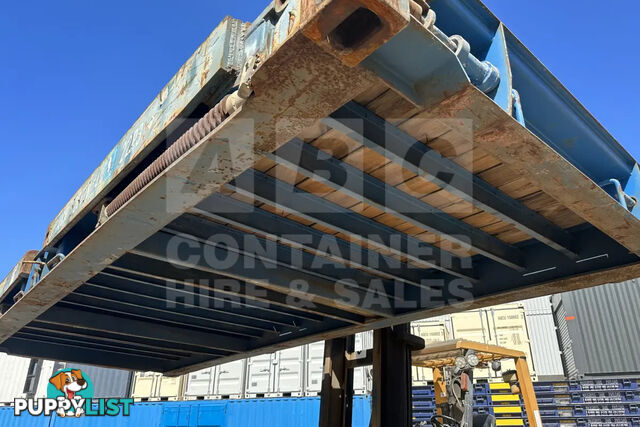20' FLAT RACK SHIPPING CONTAINER (WITH COLLAPSIBLE ENDS)