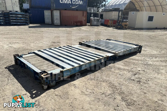 20' FLAT RACK SHIPPING CONTAINER (WITH COLLAPSIBLE ENDS)