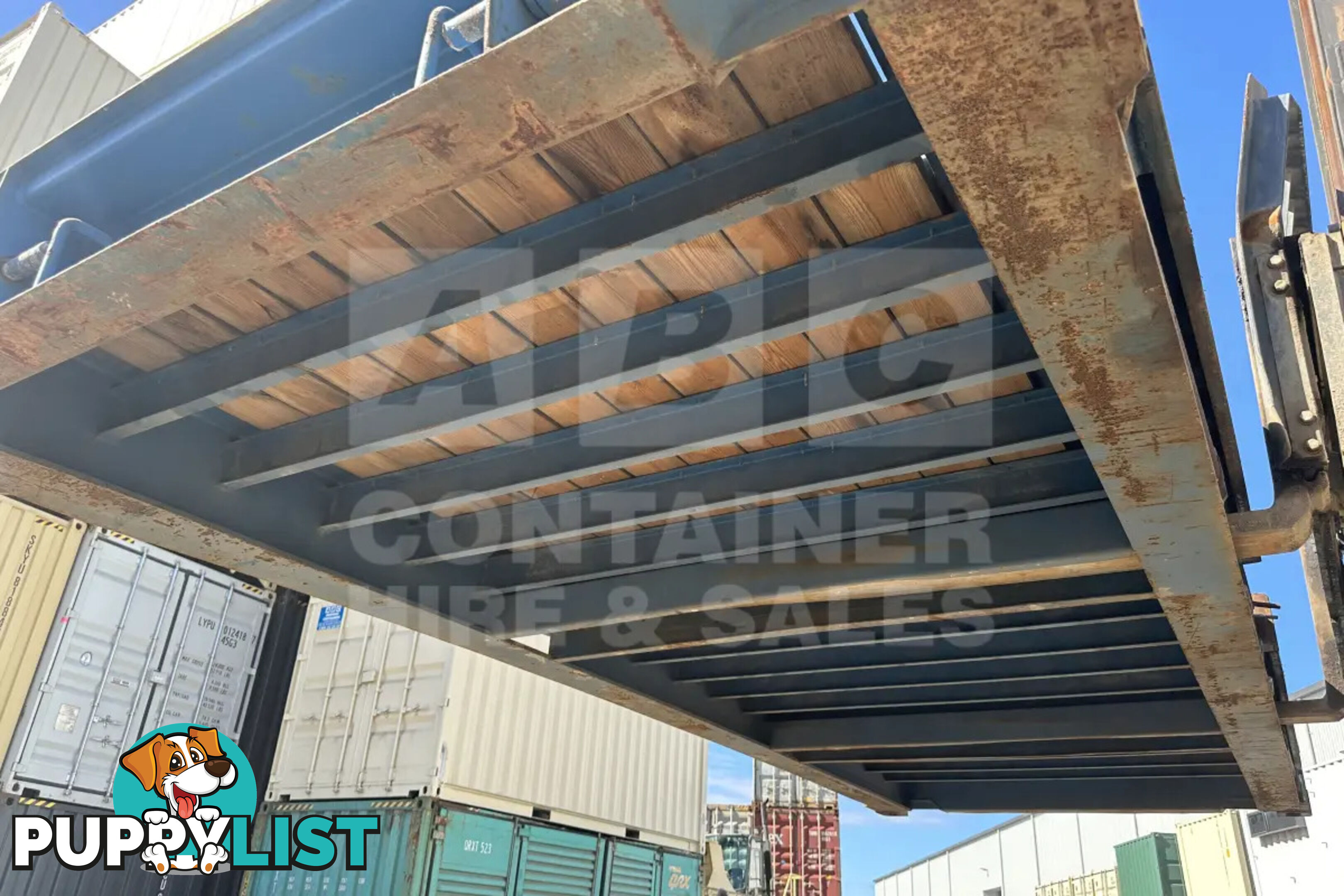 20' FLAT RACK SHIPPING CONTAINER (WITH COLLAPSIBLE ENDS)