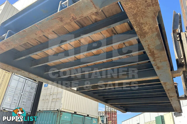 20' FLAT RACK SHIPPING CONTAINER (WITH COLLAPSIBLE ENDS)