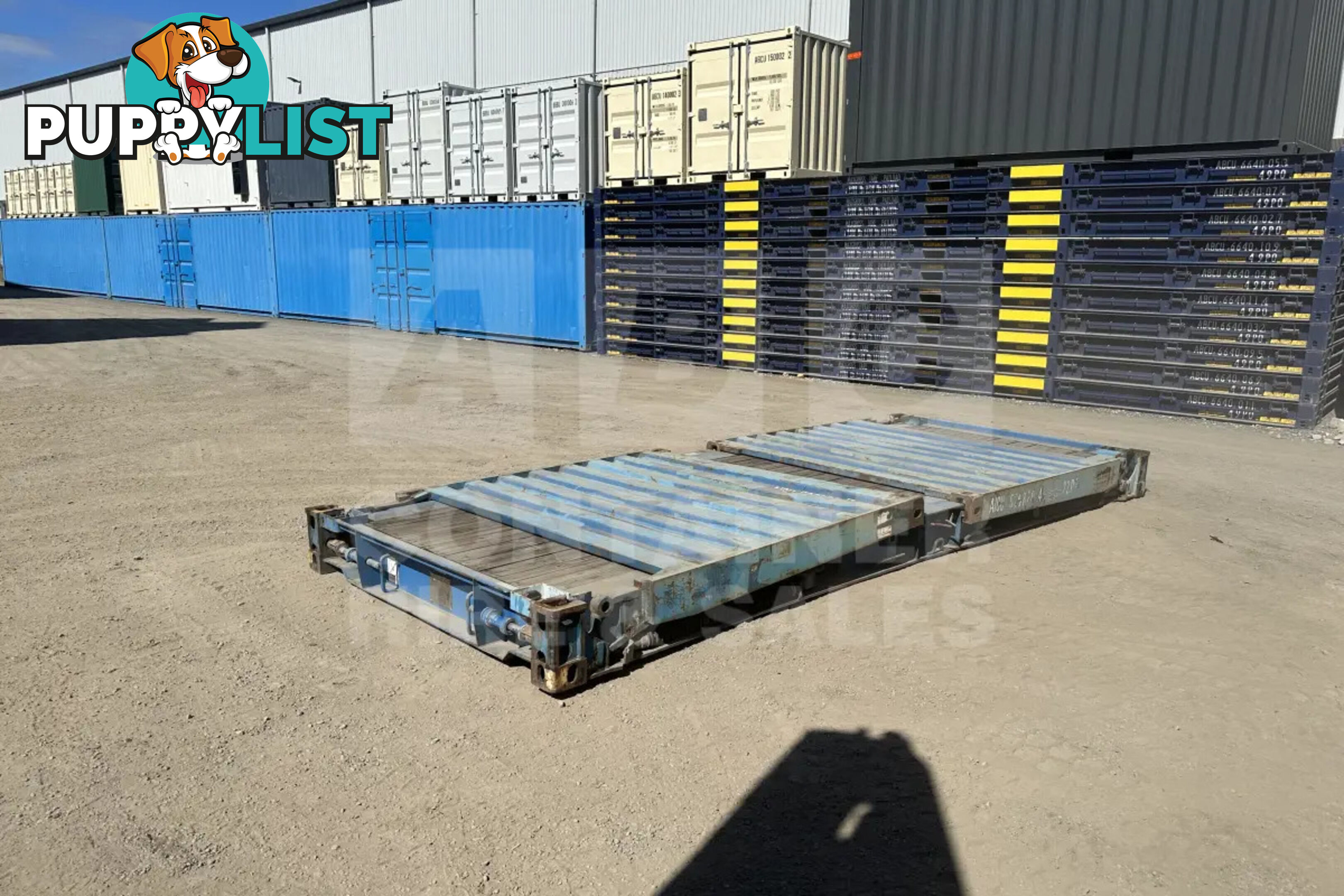 20' FLAT RACK SHIPPING CONTAINER (WITH COLLAPSIBLE ENDS)