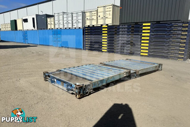 20' FLAT RACK SHIPPING CONTAINER (WITH COLLAPSIBLE ENDS)