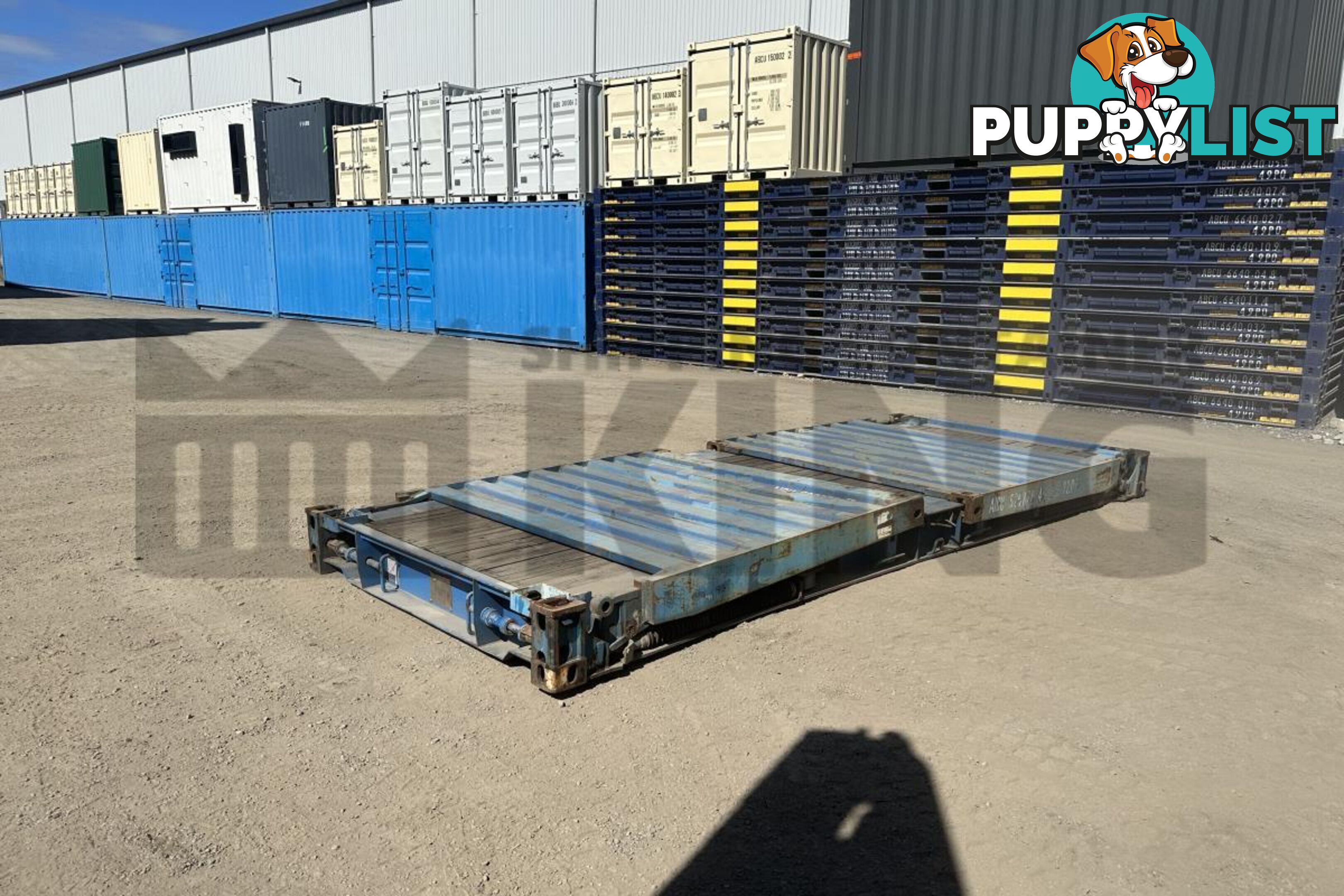 20' FLAT RACK SHIPPING CONTAINER (WITH COLLAPSIBLE ENDS)