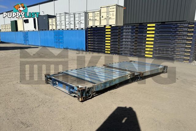20' FLAT RACK SHIPPING CONTAINER (WITH COLLAPSIBLE ENDS)