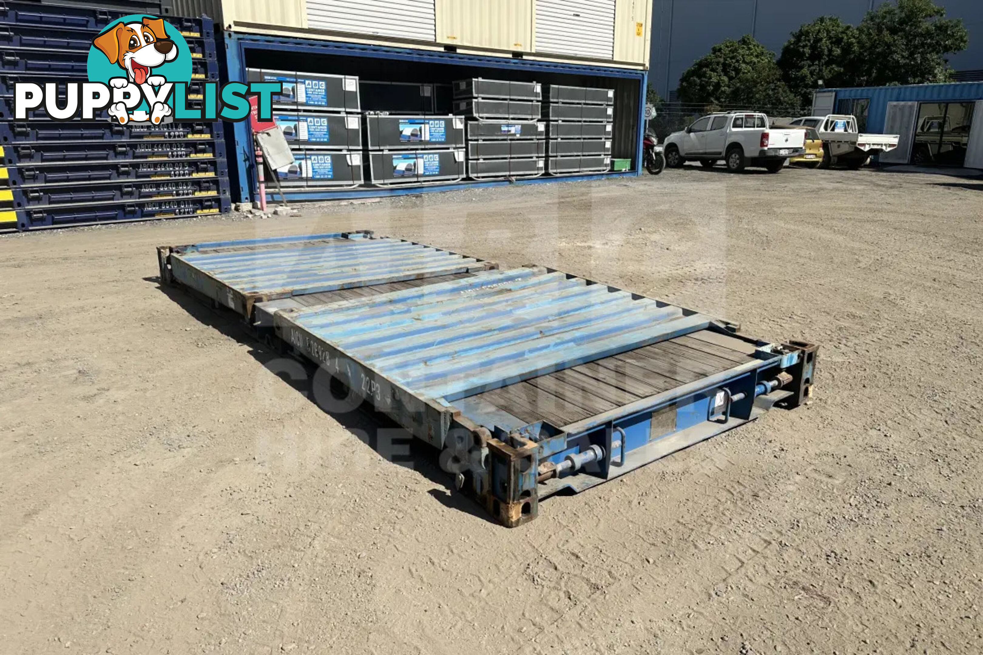 20' FLAT RACK SHIPPING CONTAINER (WITH COLLAPSIBLE ENDS)