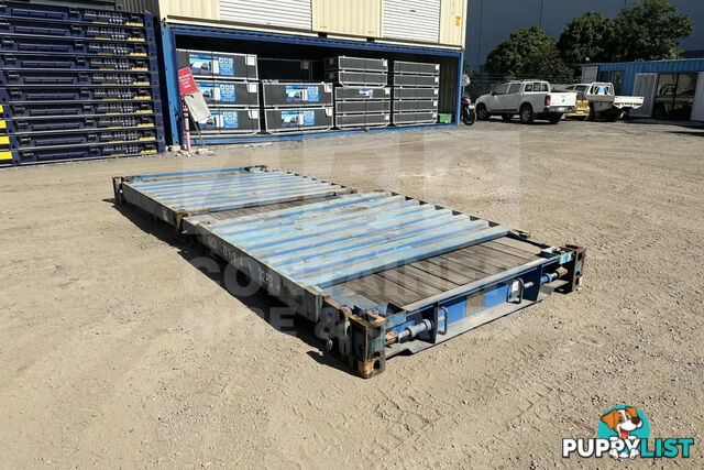 20' FLAT RACK SHIPPING CONTAINER (WITH COLLAPSIBLE ENDS)