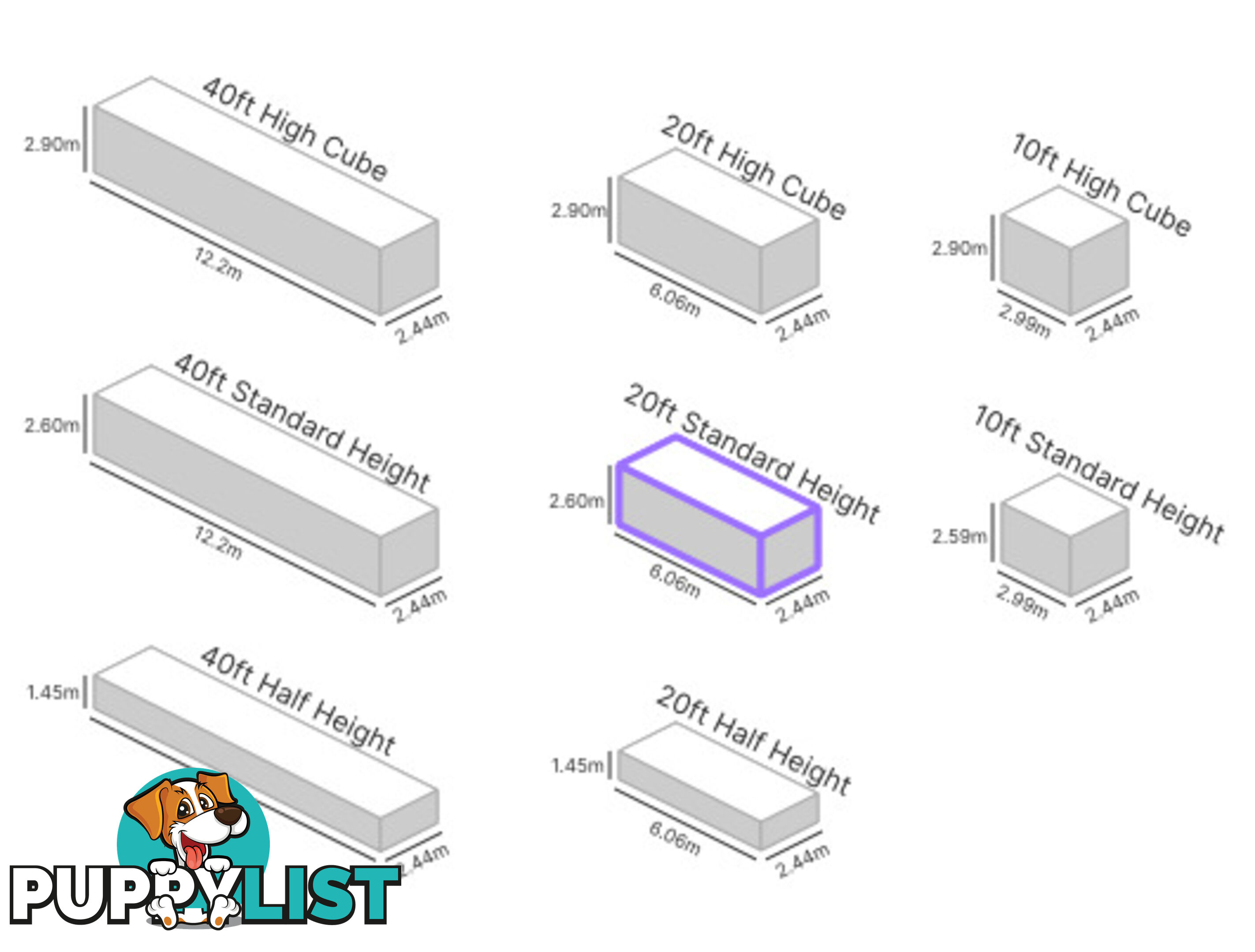 20' STANDARD HEIGHT SHIPPING CONTAINER