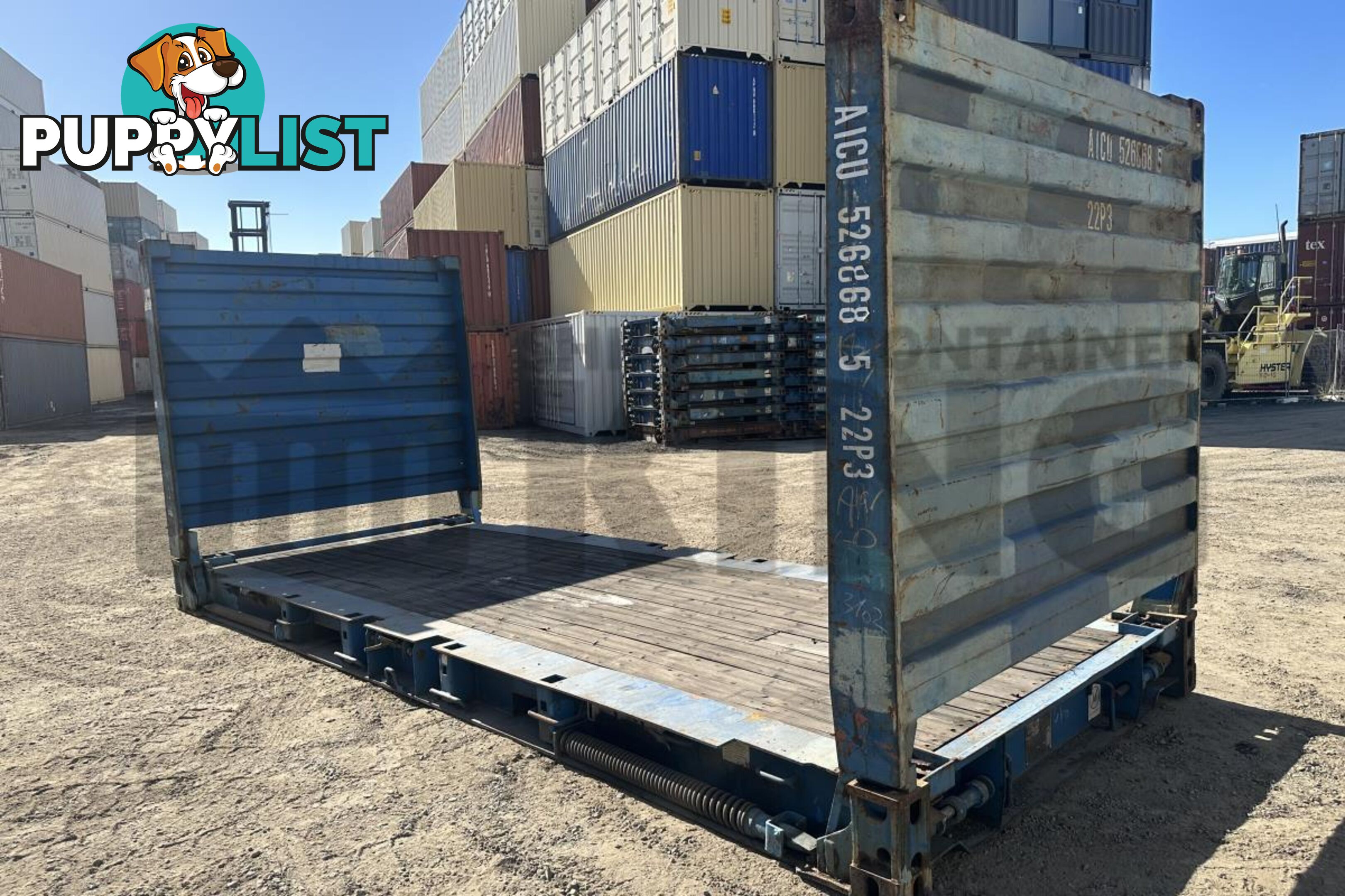 20' FLAT RACK SHIPPING CONTAINER (WITH COLLAPSIBLE ENDS)
