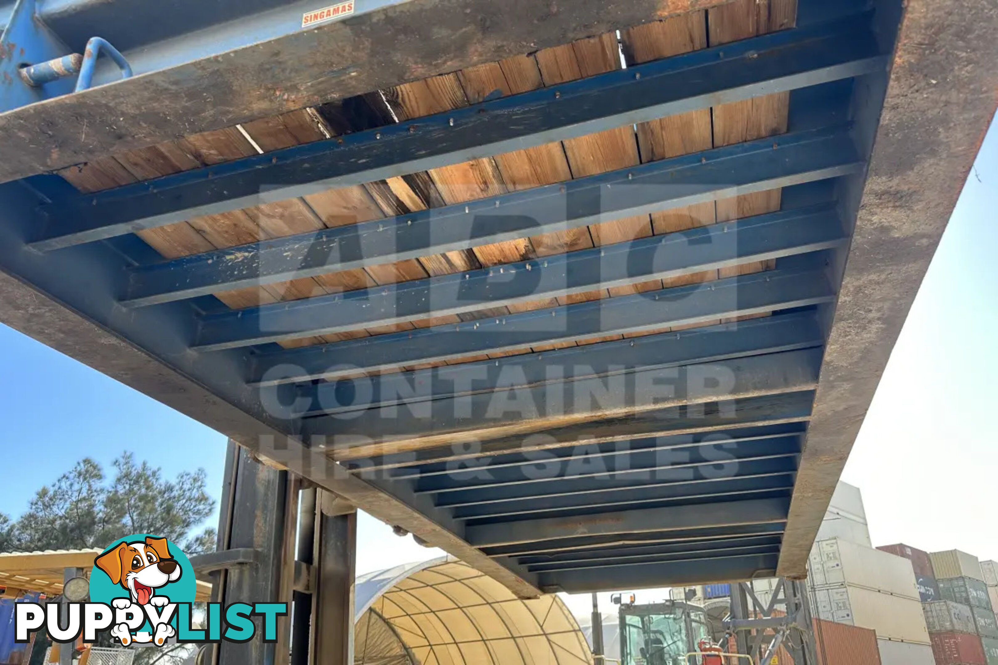 20' FLAT RACK SHIPPING CONTAINER (WITH COLLAPSIBLE ENDS)