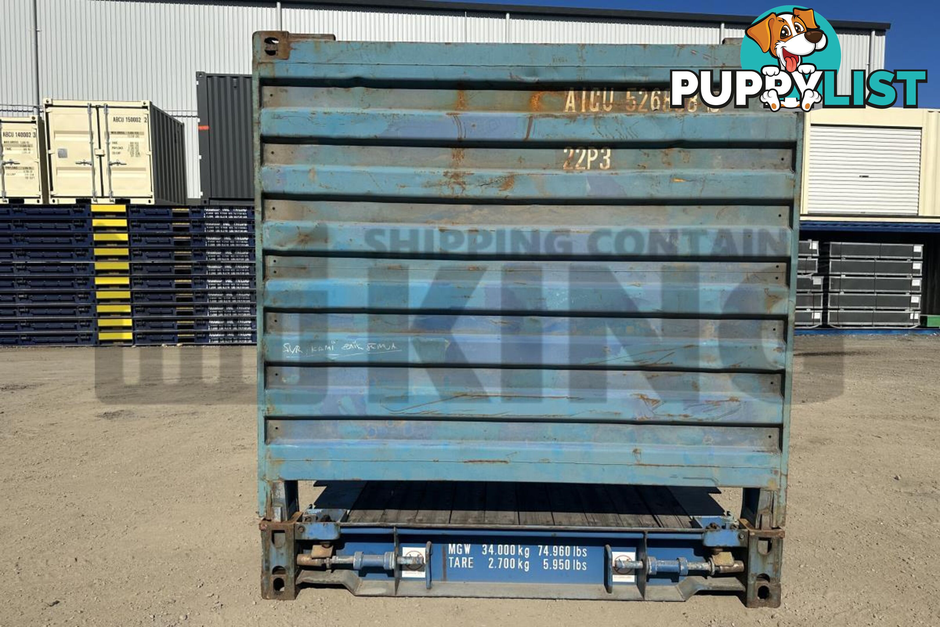 20' FLAT RACK SHIPPING CONTAINER (WITH COLLAPSIBLE ENDS)