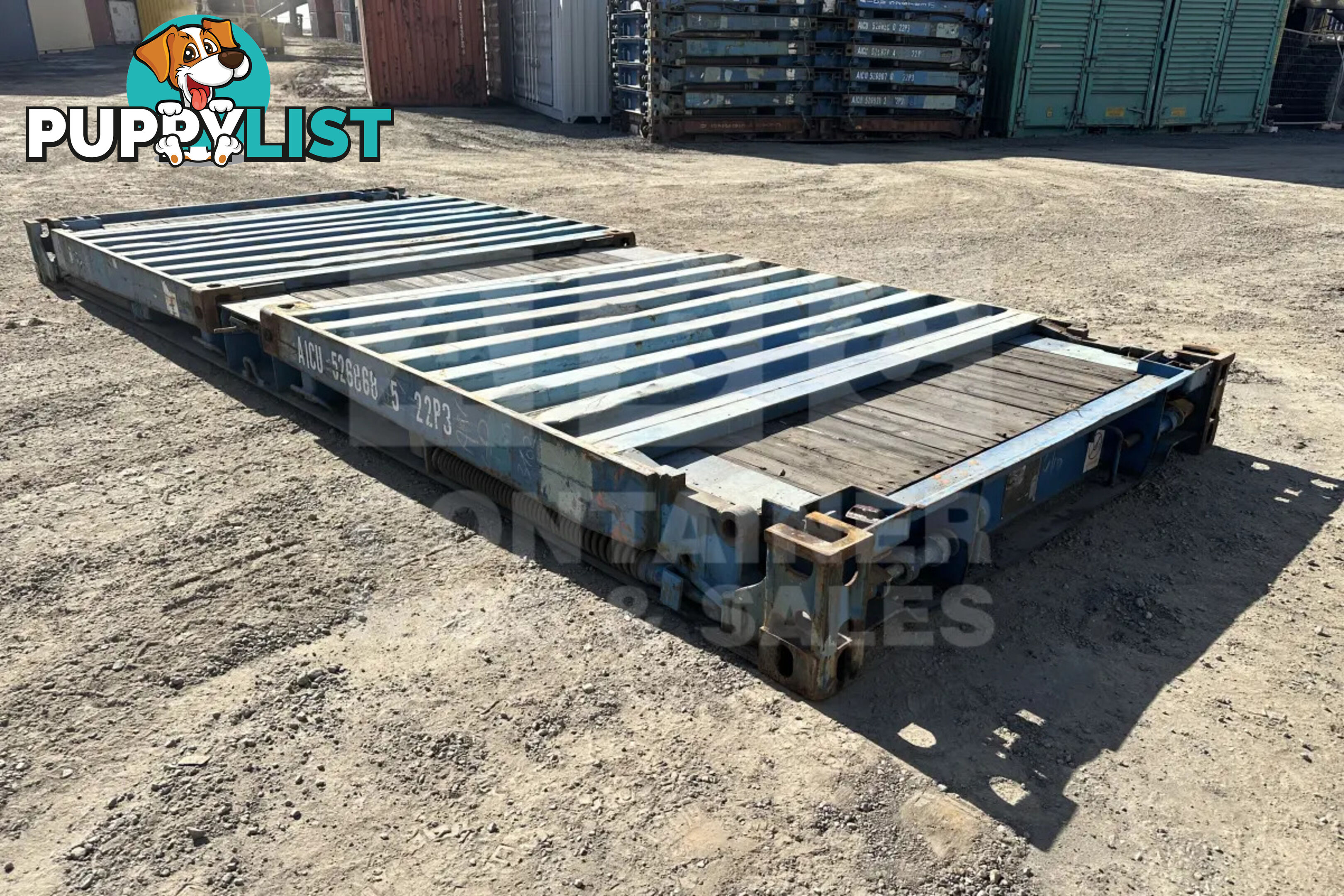 20' FLAT RACK SHIPPING CONTAINER (WITH COLLAPSIBLE ENDS)