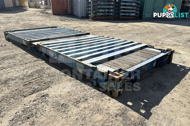20' FLAT RACK SHIPPING CONTAINER (WITH COLLAPSIBLE ENDS)
