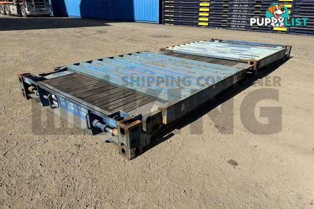 20' FLAT RACK SHIPPING CONTAINER (WITH COLLAPSIBLE ENDS)