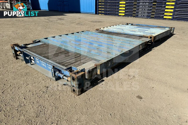 20' FLAT RACK SHIPPING CONTAINER (WITH COLLAPSIBLE ENDS)