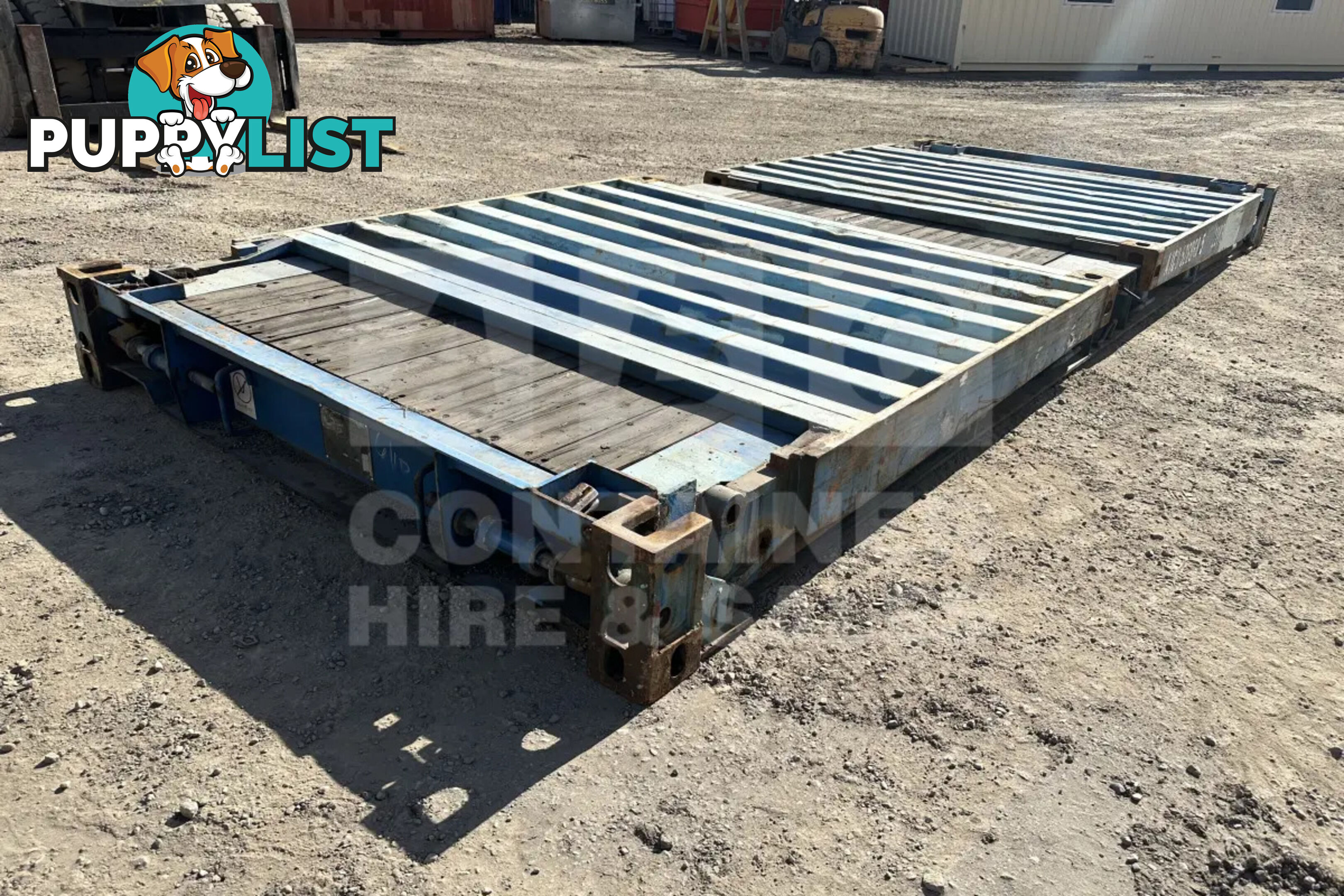 20' FLAT RACK SHIPPING CONTAINER (WITH COLLAPSIBLE ENDS)