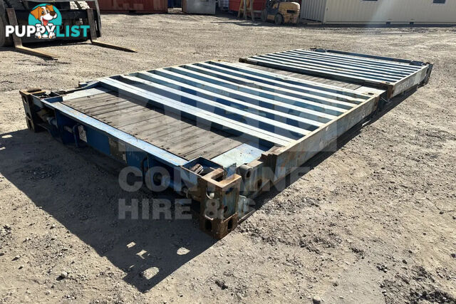 20' FLAT RACK SHIPPING CONTAINER (WITH COLLAPSIBLE ENDS)