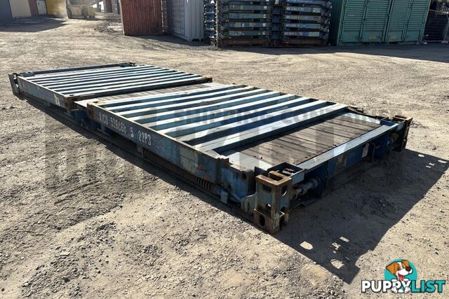 20' FLAT RACK SHIPPING CONTAINER (WITH COLLAPSIBLE ENDS)