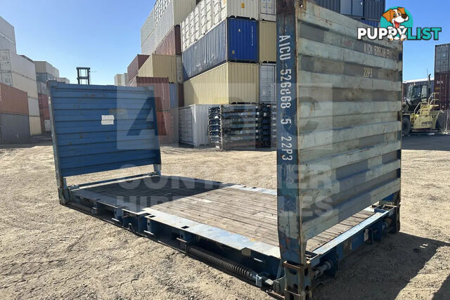 20' FLAT RACK SHIPPING CONTAINER (WITH COLLAPSIBLE ENDS)