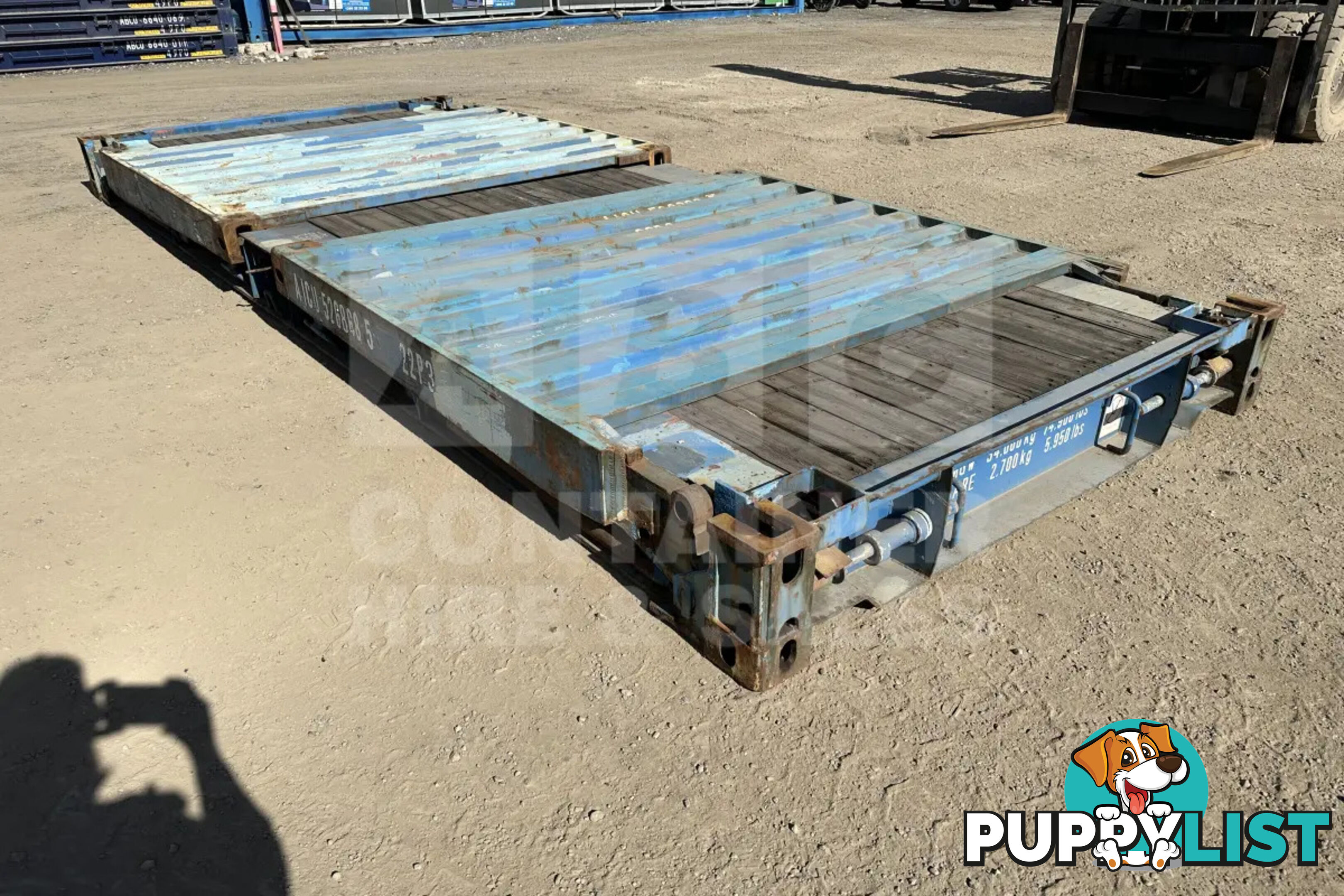 20' FLAT RACK SHIPPING CONTAINER (WITH COLLAPSIBLE ENDS)