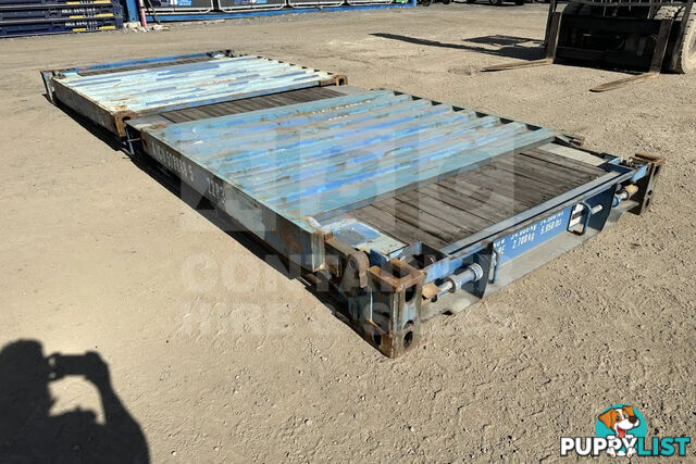 20' FLAT RACK SHIPPING CONTAINER (WITH COLLAPSIBLE ENDS)