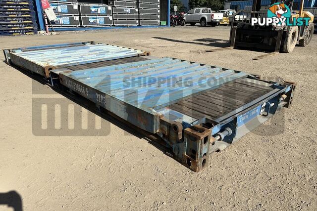 20' FLAT RACK SHIPPING CONTAINER (WITH COLLAPSIBLE ENDS)
