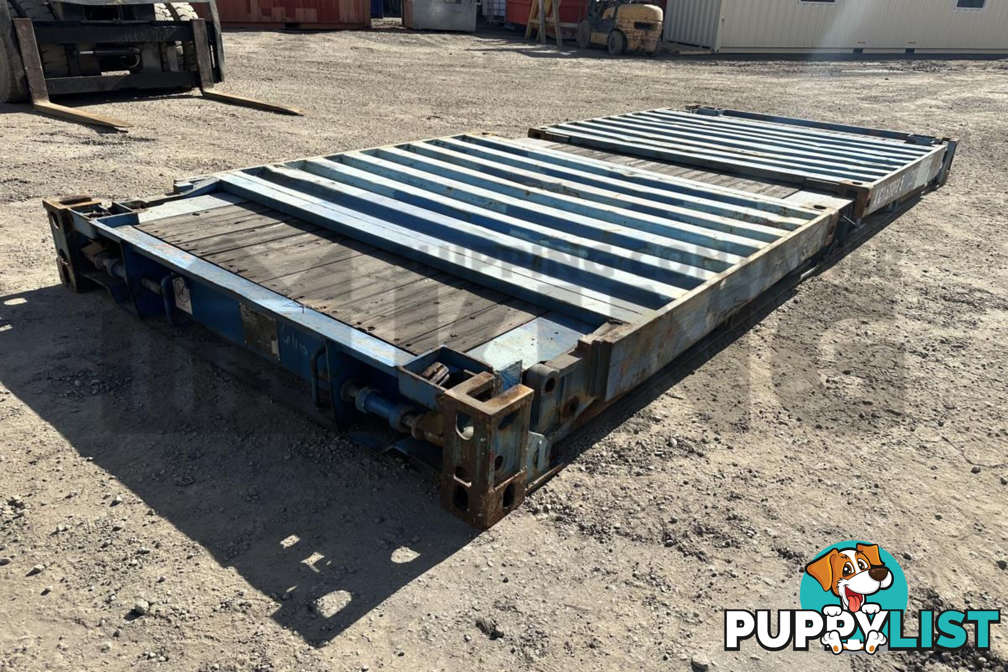 20' FLAT RACK SHIPPING CONTAINER (WITH COLLAPSIBLE ENDS)