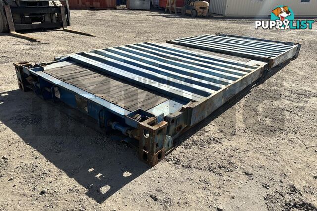 20' FLAT RACK SHIPPING CONTAINER (WITH COLLAPSIBLE ENDS)